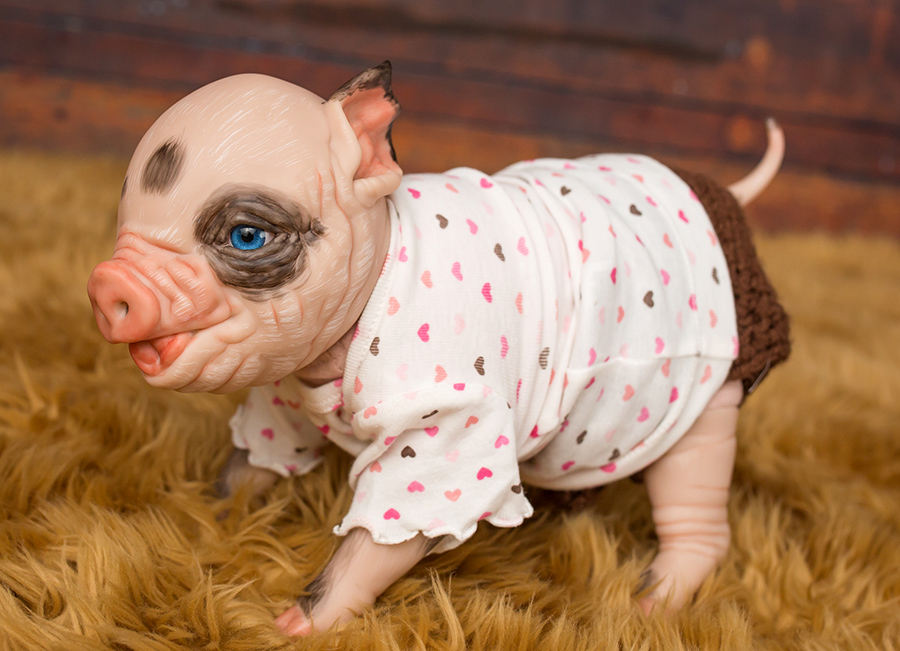 reborn pig doll